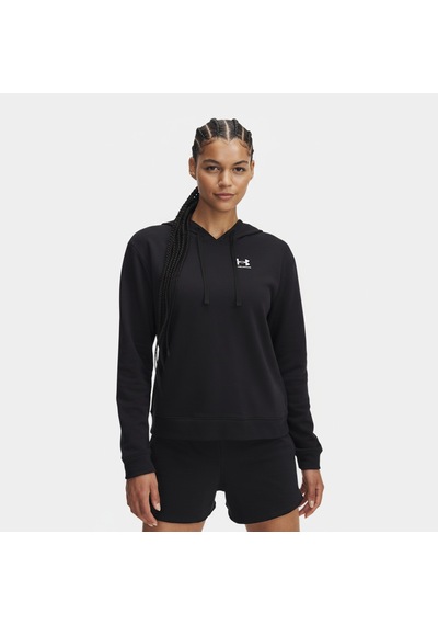 Under Armour Rival Terry Kadın Siyah Kapüşonlu Sweatshirt Siyah