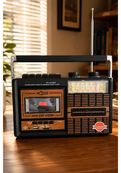 Fepe Fp-319bt Elektrikli Nostaljik Kaset Çalar Radyo - Bluetooth, Usb, Sd Müzik Çalar