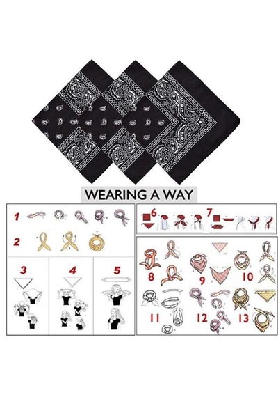 Melek Kare Bandana Fular Fuşya