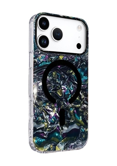 Onegif Apple İphone 17 Pro Mila Dalgalı Magsafe Kapak - Lacivert - Lacivert