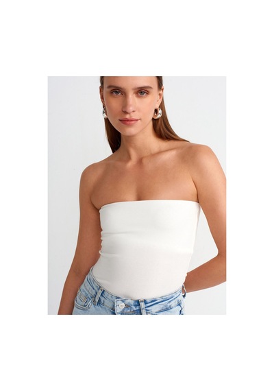 Rouge Basıc Dlv 20659 Straplez Top Beyaz