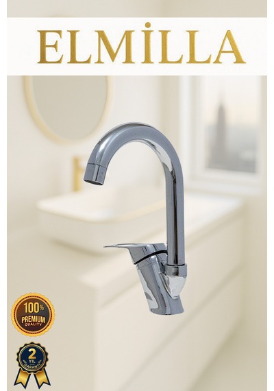 Kısa Krom Lüx Baston Mix Aç Kapa Banyo Lavabo Bataryası