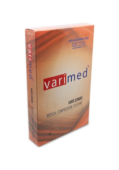 Varimed Orta Basınçlı Ccl 2 (23 - 32 Mmhg) Diz Üstü Varis Çorabı Siyah CCL2 2 Kapalı Standart