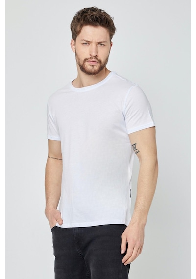Erkek Çok Renkli T- Shirt Regular Fit Rahat Kesim Bisiklet Yaka 4'lü Basic Tişört Paketi Mtlco35-4 Çok Renkli
