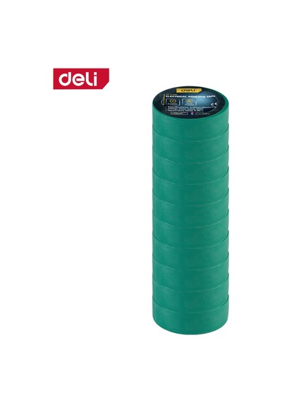 Delı Elektrik Yalıtım Bandı 0.13mm 18mm 10m Yeşil İzolasyon Bandı