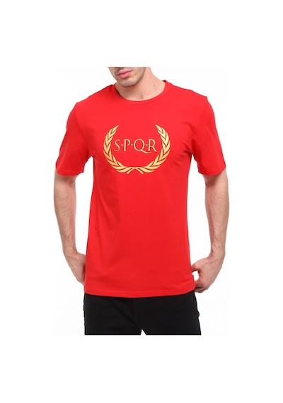 Raru S.P.Q.R Erkek %100 Pamuk T-Shirt Ares Kırmızı Çok Renkli