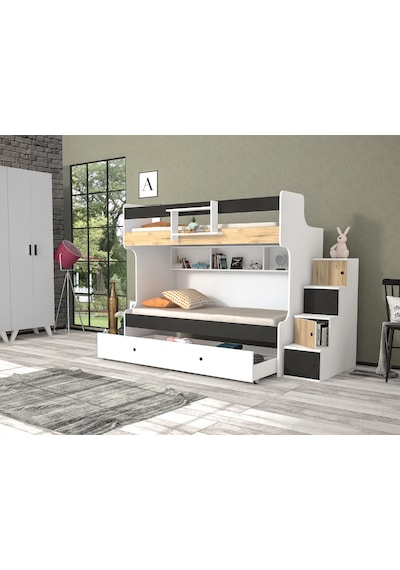 Napoli Yavrulu Seyyar Merdivenli Ranza Mab M2 90 x 190 CM