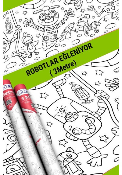 Robotlar Boyama Kağıdı