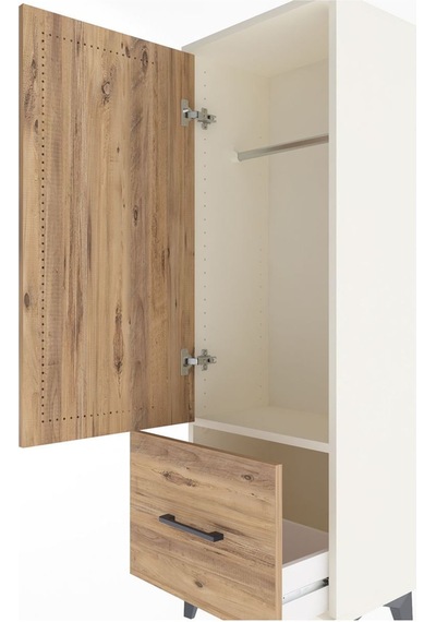 Arges Dolap Tek Raflı Tek Çekmeceli Tek Askılı 44x30x134 Aytaşı-çam Aytası Arges Dolap Tek Raflı Tek Çekmeceli Tek Askılı 44x30x134 Aytaşı-çam Aytası