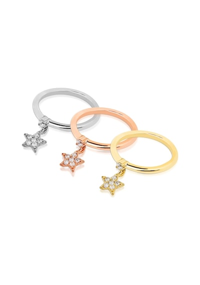 Kuyumcudukkani Elişi Yıldız Sallantılı Yüzük-10225-g-w Gold