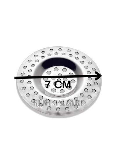 Seyyar Lavabo Süzgeci 7 Cm Paslanmaz Çelik 2 Adet Delikli Tıkanma Önleyici Belirtilmemiş Diğer