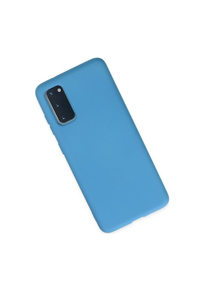 Newface - 932 - Samsung Galaxy S20 Kılıf Nano İçi Kadife Silikon - Ece-umay - - Mavi