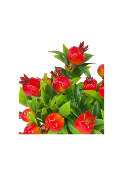 3lü Set Yapay Nar Demeti Yapay Çiçek 30 20cm Yeşil Yapraklı