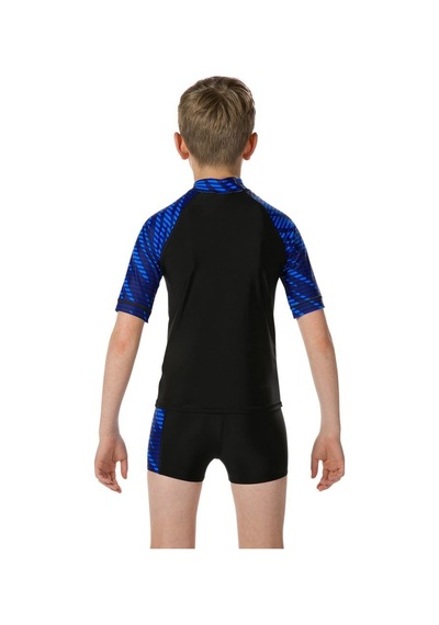 Speedo Endurance 10 Güneşten Koruyucu Erkek Çocuk Üst Siyah