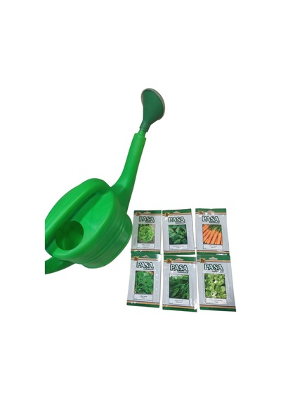 Tohum Seti Bahçe Sulama Bidonu 10lt+ Roka+ Havuç+ Semizotu+ Maydanoz+ Dereotu+ Marul Tohumları 10grl