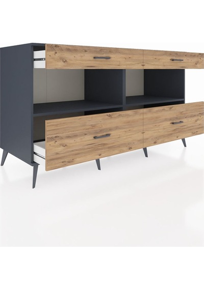 Kronos Konsol 2 Raflı 4 Çekmeceli 176x59x99 Antrasit-antrasit/ça Antrasit-antrasit/çam Kronos Konsol 2 Raflı 4 Çekmeceli 176x59x99 Antrasit-antrasit/ça Antrasit-antrasit/çam