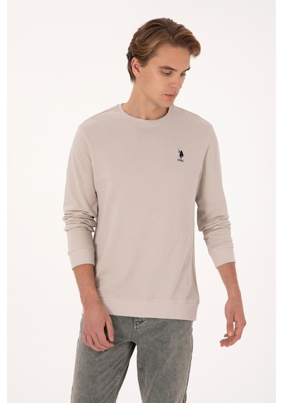 U.S. Polo Assn. Erkek Regular Fit Bisiklet Yaka Taş Sweatshirt 50310310-VR049