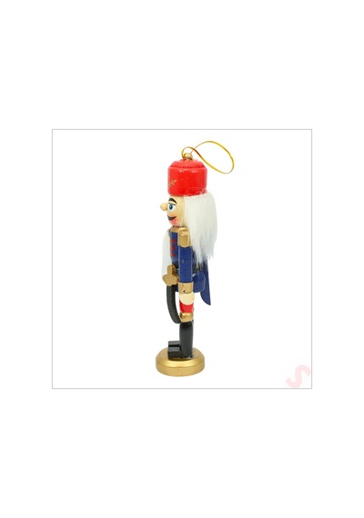Kurşun Asker, Ahşap Fındıkkıran 13cm - Kılıçlı Lacivert