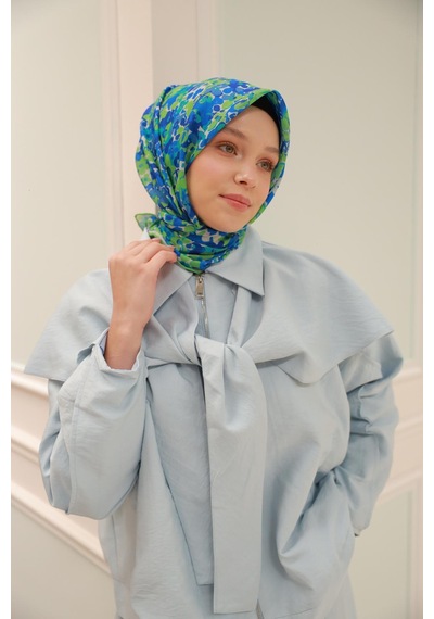 Silk Home Soft Eşarp 73081-13 Taş, Saks, Yeşil, Mavi
