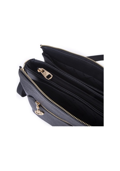 Nas Bag Kadın Çapraz Çanta Kalın Ayarlanabilir Askılı Çanta En: 26 Cm, Boy: 22 Cm Siyah Victoria