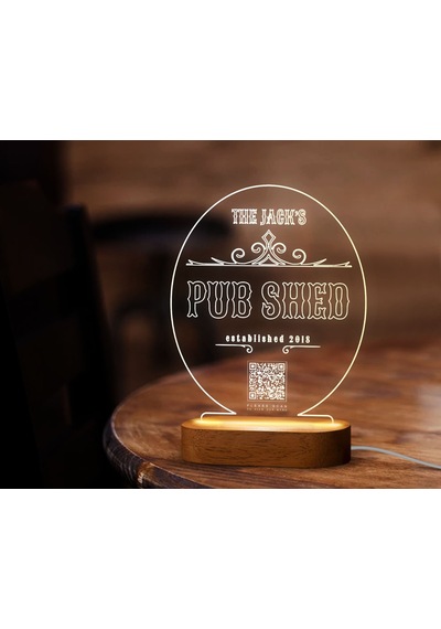 Bk Gift Restoran & Cafe & Barlara Özel Led Lamba Qr Kod Menü, Işıklı Qr Menü, Qr Kodlu Masa Dekoru, Işıklı Pleksi Biblo-26
