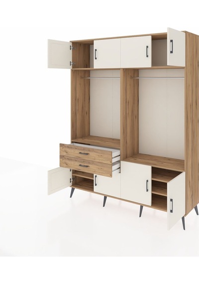 Hyperion Gardrop 7 Raflı 2 Çekmeceli 2 Askılı 176x44x221 Çam-aytaşı/çam Aytaşı/çam Hyperion Gardrop 7 Raflı 2 Çekmeceli 2 Askılı 176x44x221 Çam-aytaşı/çam Aytaşı/çam
