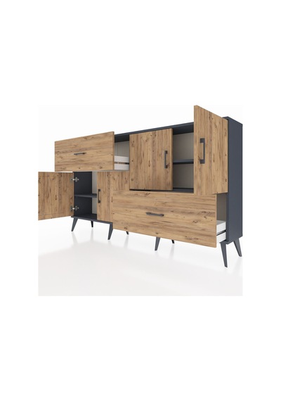 Arges Konsol 3 Raflı 2 Çekmeceli 4 Kapaklı 176x30x99 Antrasit-çam Atlas Çam/atlas Çam - Antrasıt Arges Konsol 3 Raflı 2 Çekmeceli 4 Kapaklı 176x30x99 Antrasit-çam Atlas Çam/atlas Çam - Antrasıt