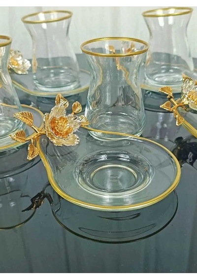 Çnr Home Collection Lüxs 6 Kişilik Çay Seti Beyaz
