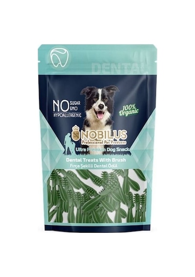 Nobılus Köpek Diş Temizleyici Ödül Maması Fırça Şekilli 80 Gr