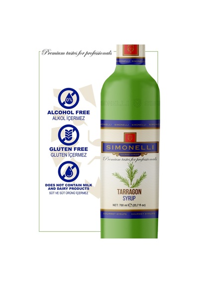 Simonelli Kahve ve Kokteyl Şurubu Tarhun Aromalı 700 ML + Pompa