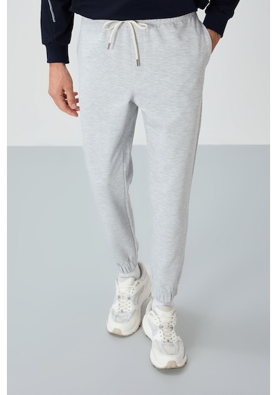 Tommy Life Gri Yüzeyi Dokulu Standart Fit Erkek Eşofman Alt - 82156 Gri