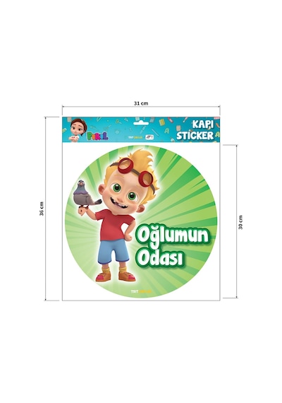 Artikel Pırıl Oğlumun Odası Kapı Çocuk Odası Duvar Sticker