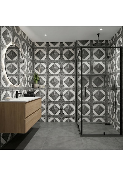 30x60 Cm Kendinden Yapışkanlı Duvar,banyo,tezgah Arası Karo Desen-100 Adet 1009-100