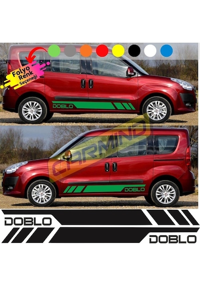 Fiat Doblo Yan Şerit Sticker