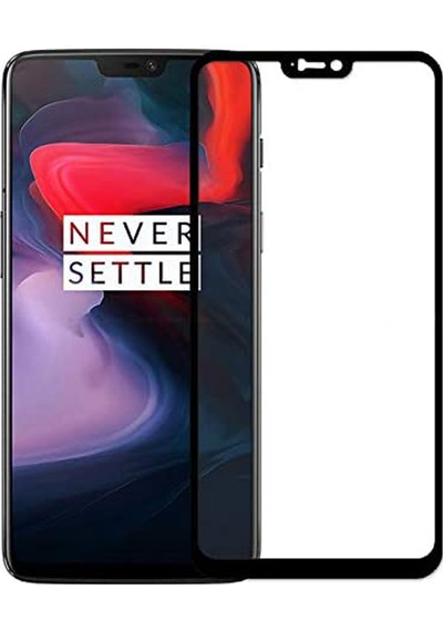 OnePlus 6 Tam Kaplayan Çerçeveli Tempered Cam Koruyucu