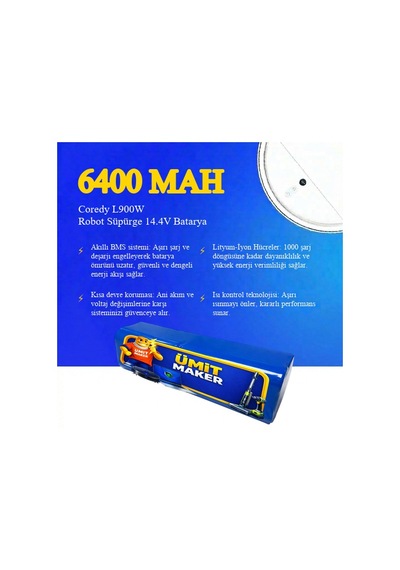Coredy L900w Robot Süpürge 6400 Mah Batarya