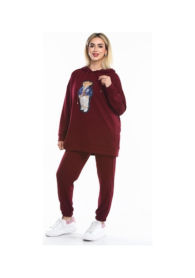 Monox Kadın Oys Paça Lastikli Modal Takım Bordo