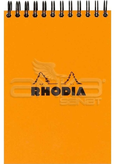 Rhodia Basic Kareli Bloknot Turuncu Kapak Spiralli 80g 80 Yaprak