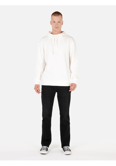 Colin's Colins Normal Kesim Kapüşonlu Beyaz Erkek Sweatshirt Cl1070977 Beyaz