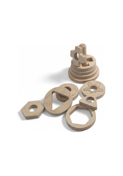 Ahşap Eğitici Geometrik Dikey Puzzle Model Yapboz