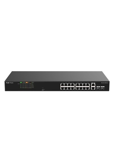 Ruıjıe Reyee Rg-es118fgs-lp 16 Port 10/100 + 2x1gb Rj45/sfp Uplınk Combo 120w Poe Rackmount Swıtch Bezos1