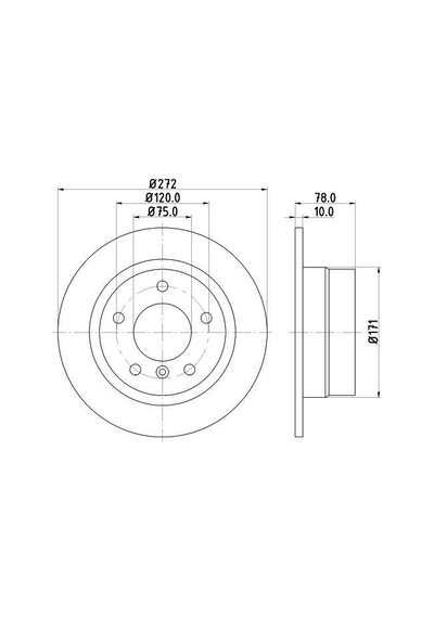 Hella Pagıd Fren Diski Bmw E36 Arka Compact Hll-8dd 355 104-261