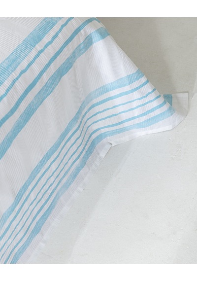 Madame Coco Caresse King Size Pamuklu Ecocell Baskılı Pike - Turkuaz 8684427214015 Yeşil