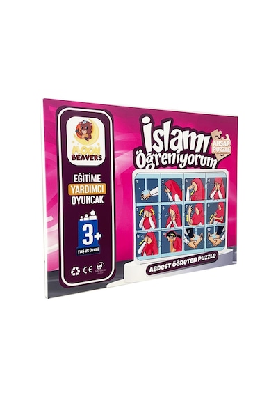 Moon Beavers İslamı Öğreniyorum Puzzle Serisi - Kız Abdest 83016,islami Eğitici Öğretici Ahşap Oyuncak