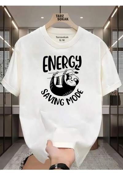 Tarzsokak Unisex Energy Saving T-shirt Beyaz