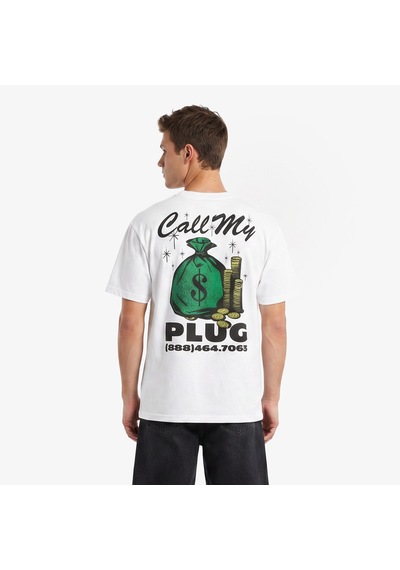 Market Call My Plug Erkek Beyaz T-shirt Ss0662 2800324