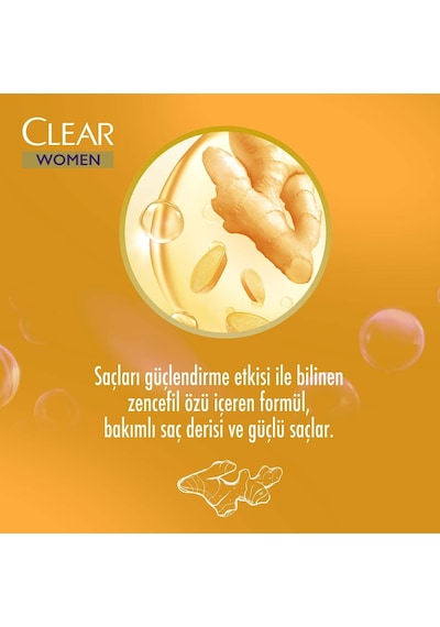 Clear Women Zencefil Özlü Kepeğe Karşı Etkili Şampuan 350 ML