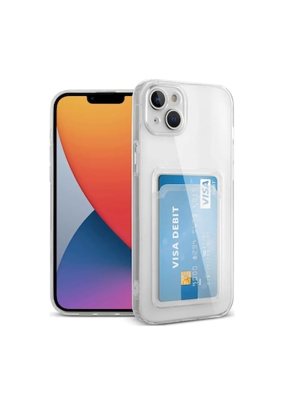 Newface Apple iPhone Uyumlu 15 Kılıf Kart Şeffaf Silikon - Şeffaf Diğer