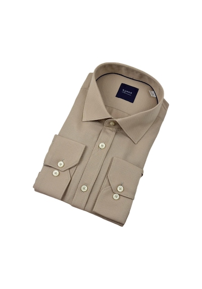 Erkek Klasik Petek Doku Uzun Kol Gömlek 3718 Bgl-st04397 Camel