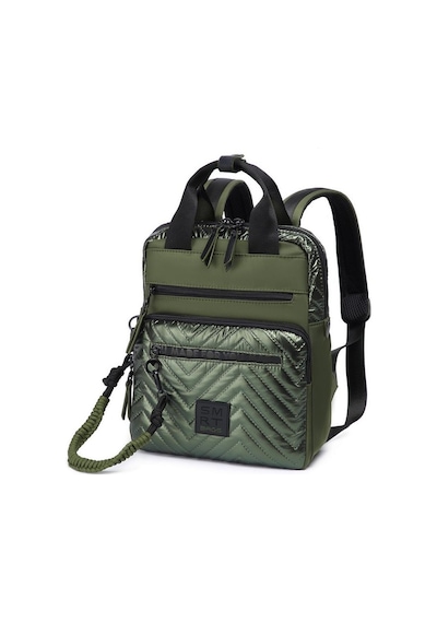 Smart Bags Parlak Kumaş Küçük Boy Askılı Kadın Sırt Çantası 3250 Yeşil